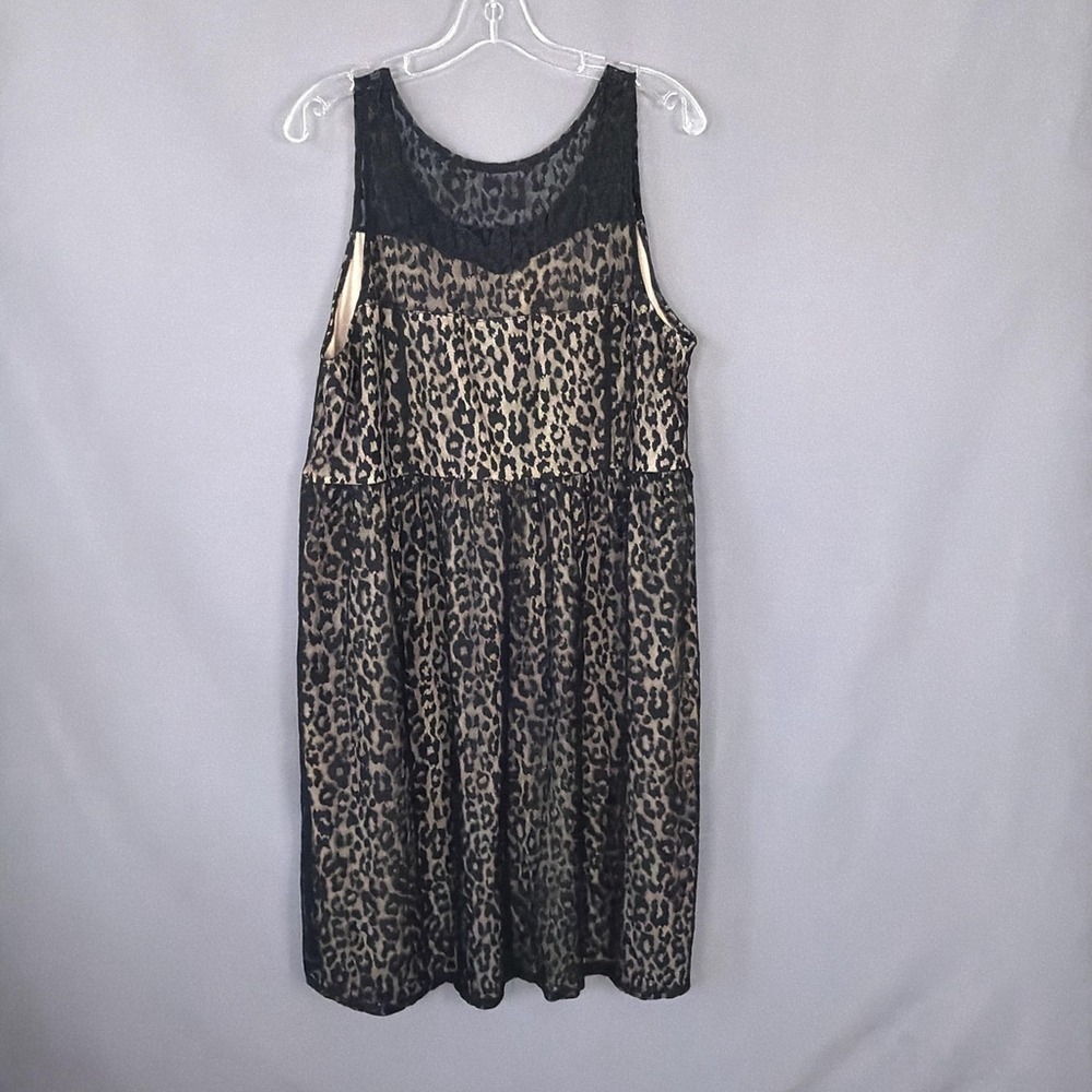 Lane Bryant Dress Womens 18 Black Sleeveless Lace Overlay Whimsigoth Romantic